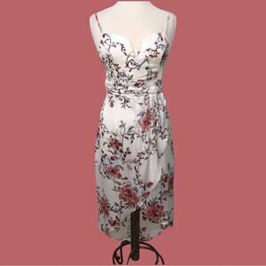 Lulu’s My Favorite Day Floral Tulip Skirt Midi Dress Small EUC